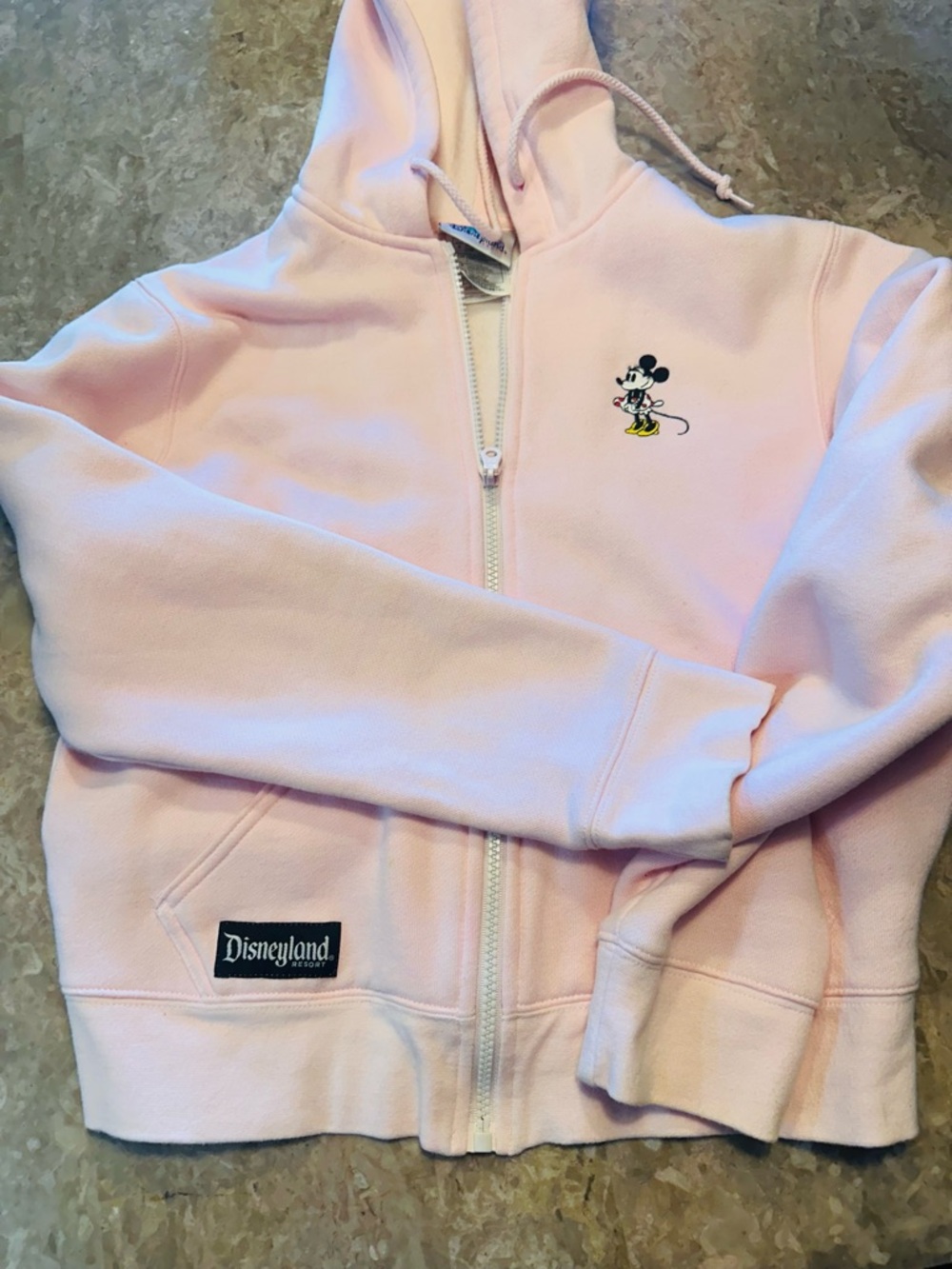 Disneyland women’s small Pink Minnie mouse  Zip-Up Hoodie